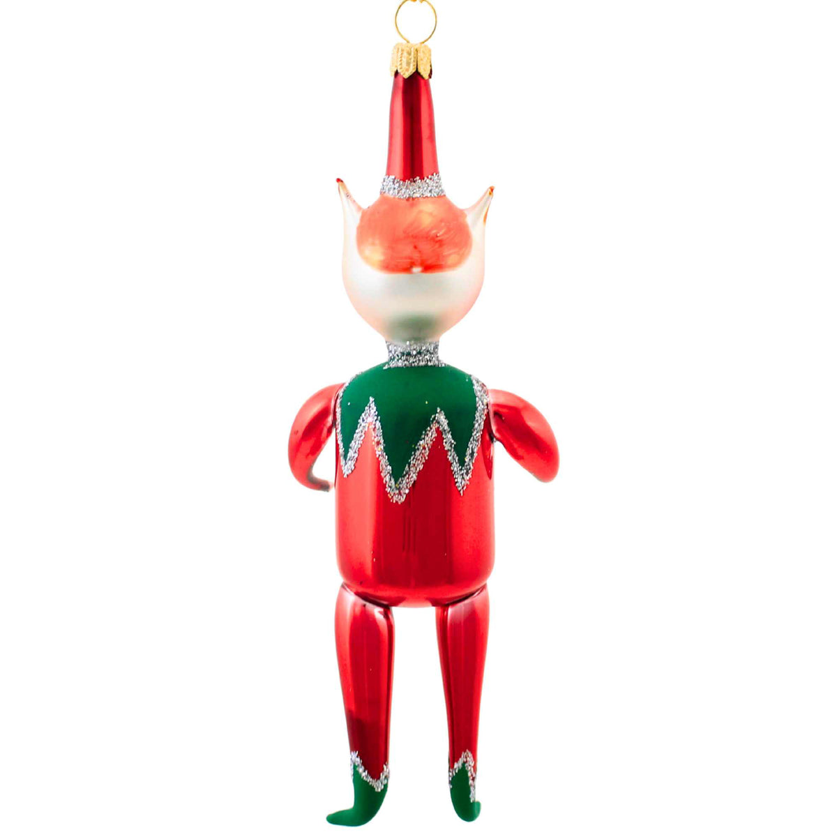 De Carlini Italian Ornaments Tinsel Toe Pete - - SBKGifts.com