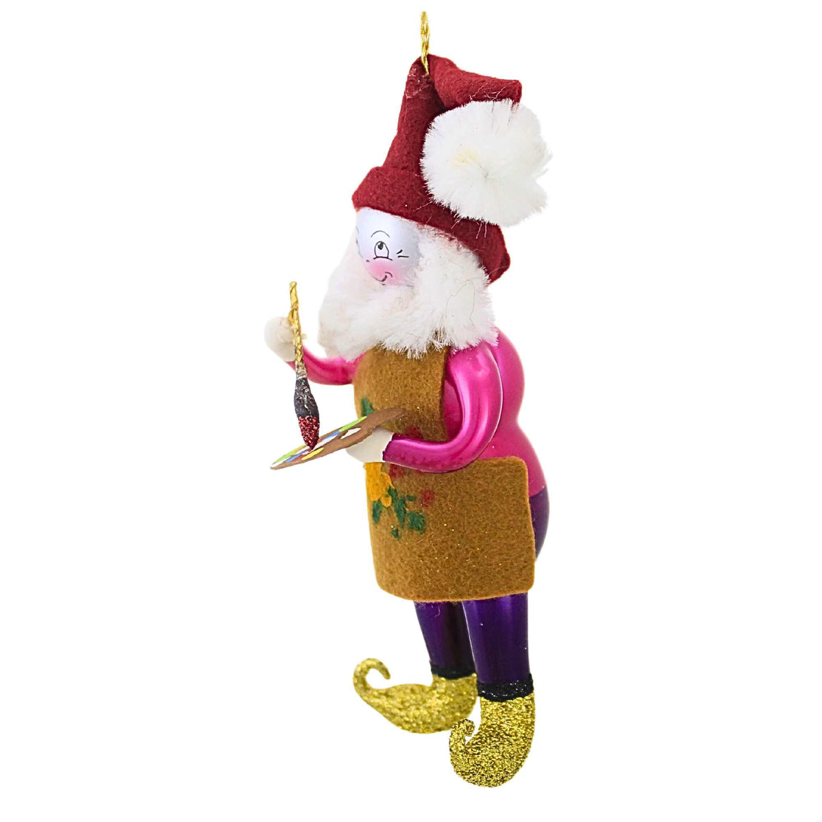 De Carlini Italian Ornaments Leonardo Merrybrush - - SBKGifts.com