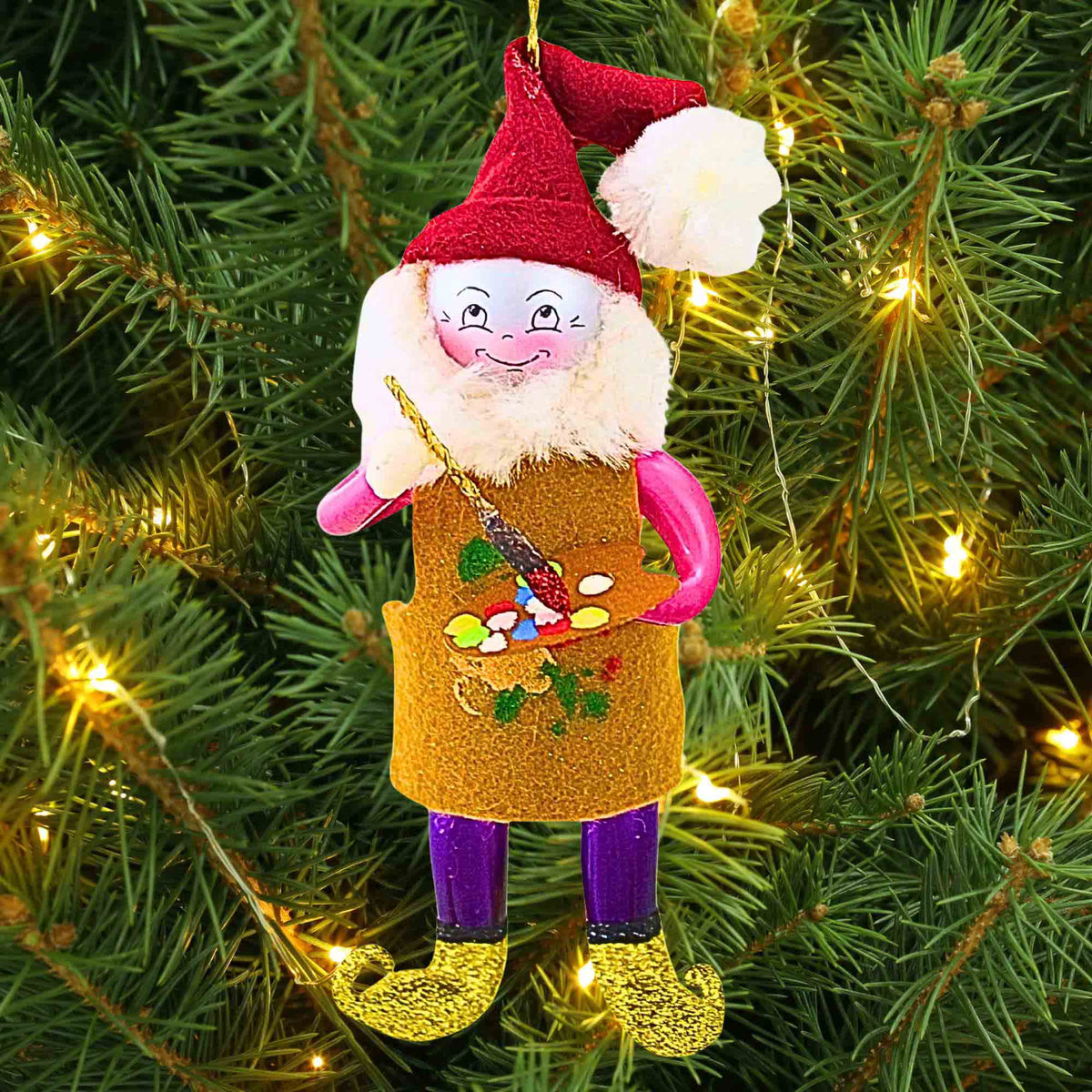 De Carlini Italian Ornaments Leonardo Merrybrush - - SBKGifts.com