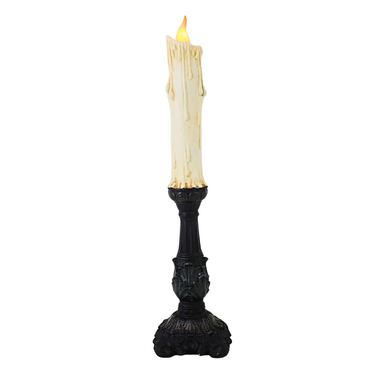 December Diamonds 17 Inch Spooky Face Candlestick - - SBKGifts.com