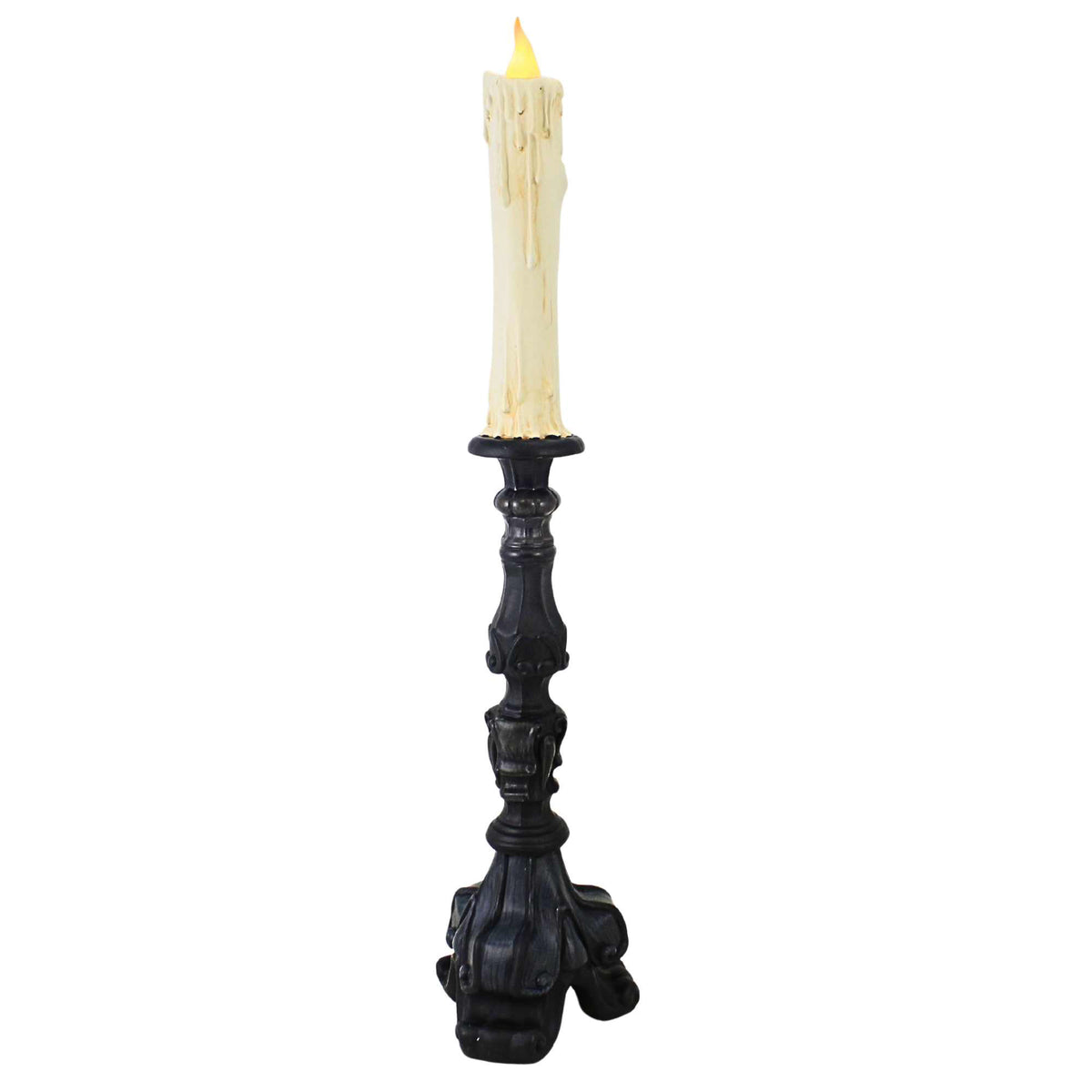 December Diamonds 24.5 Inch Spooky Face Candlestick - - SBKGifts.com