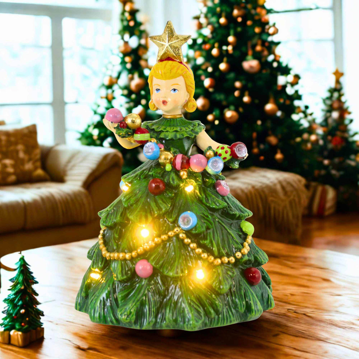 December Diamonds Vintage Christmas Girl - - SBKGifts.com