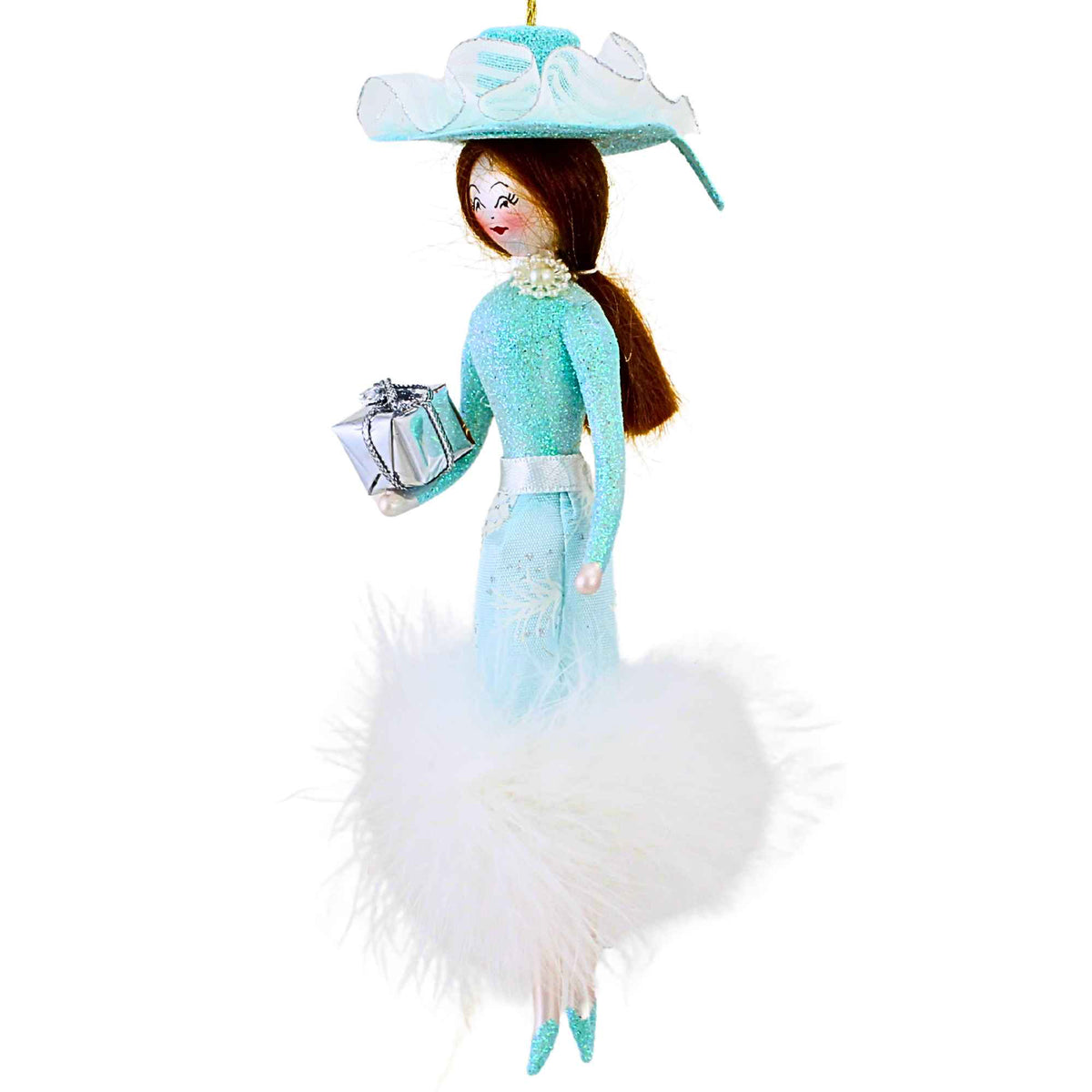 De Carlini Italian Ornaments Lady Pearl Fontaine - - SBKGifts.com