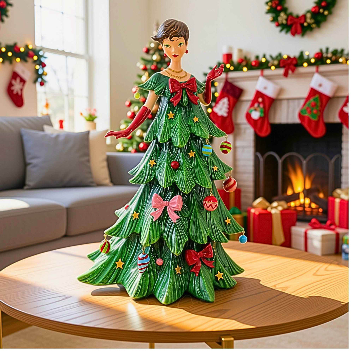 December Diamonds Holly Jolly Tree Lady - - SBKGifts.com