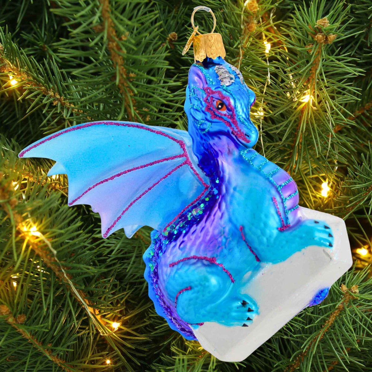 Old World Christmas Celestial Dragon Glass Christmas Ornament - - SBKGifts.com