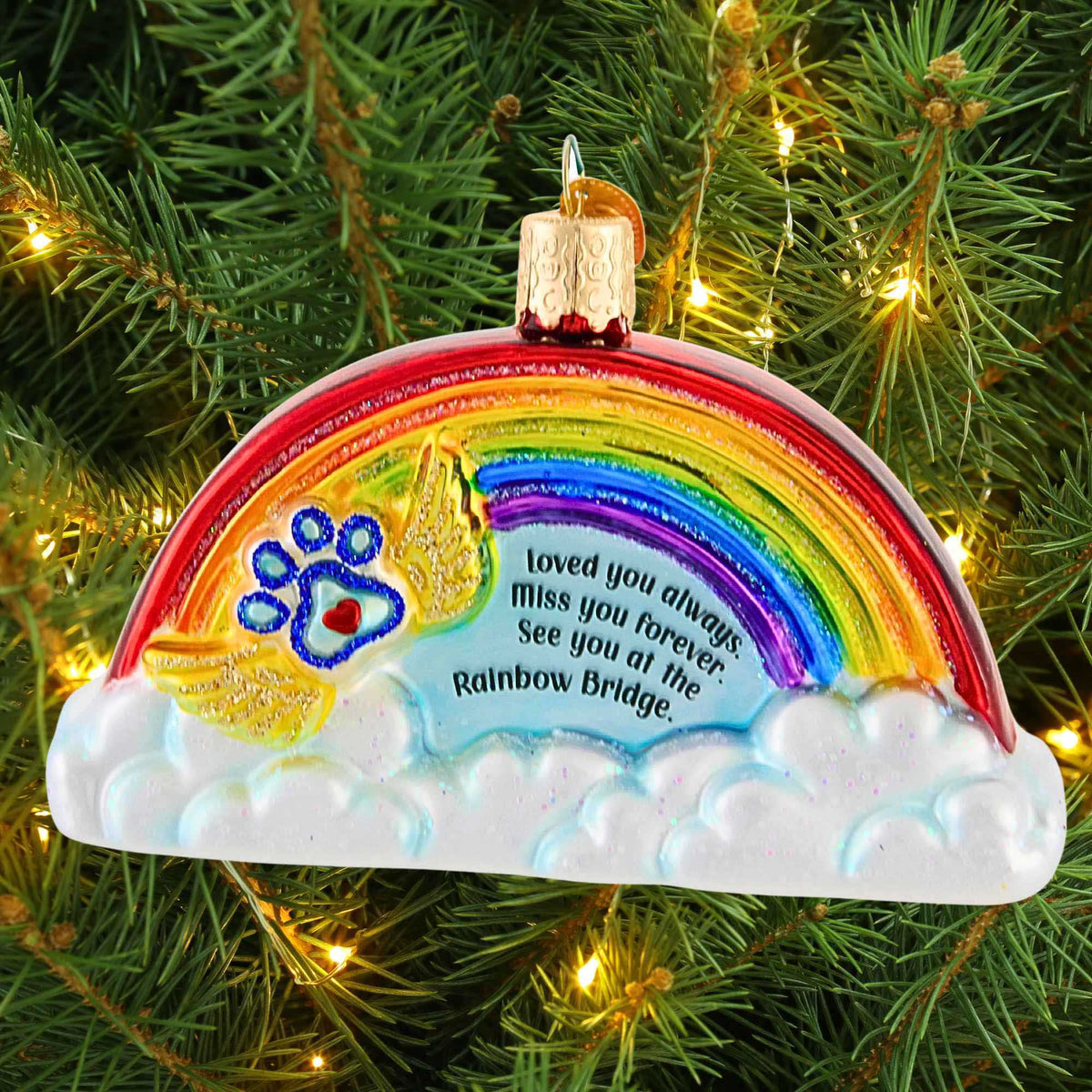 Old World Christmas Pawprints On My Heart - - SBKGifts.com