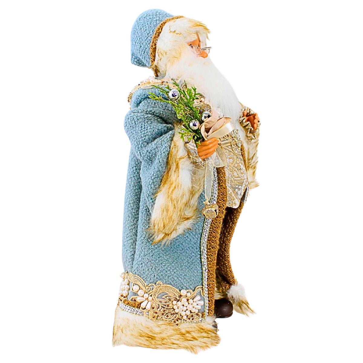 Karen Didion Tiffany Blue Santa - - SBKGifts.com