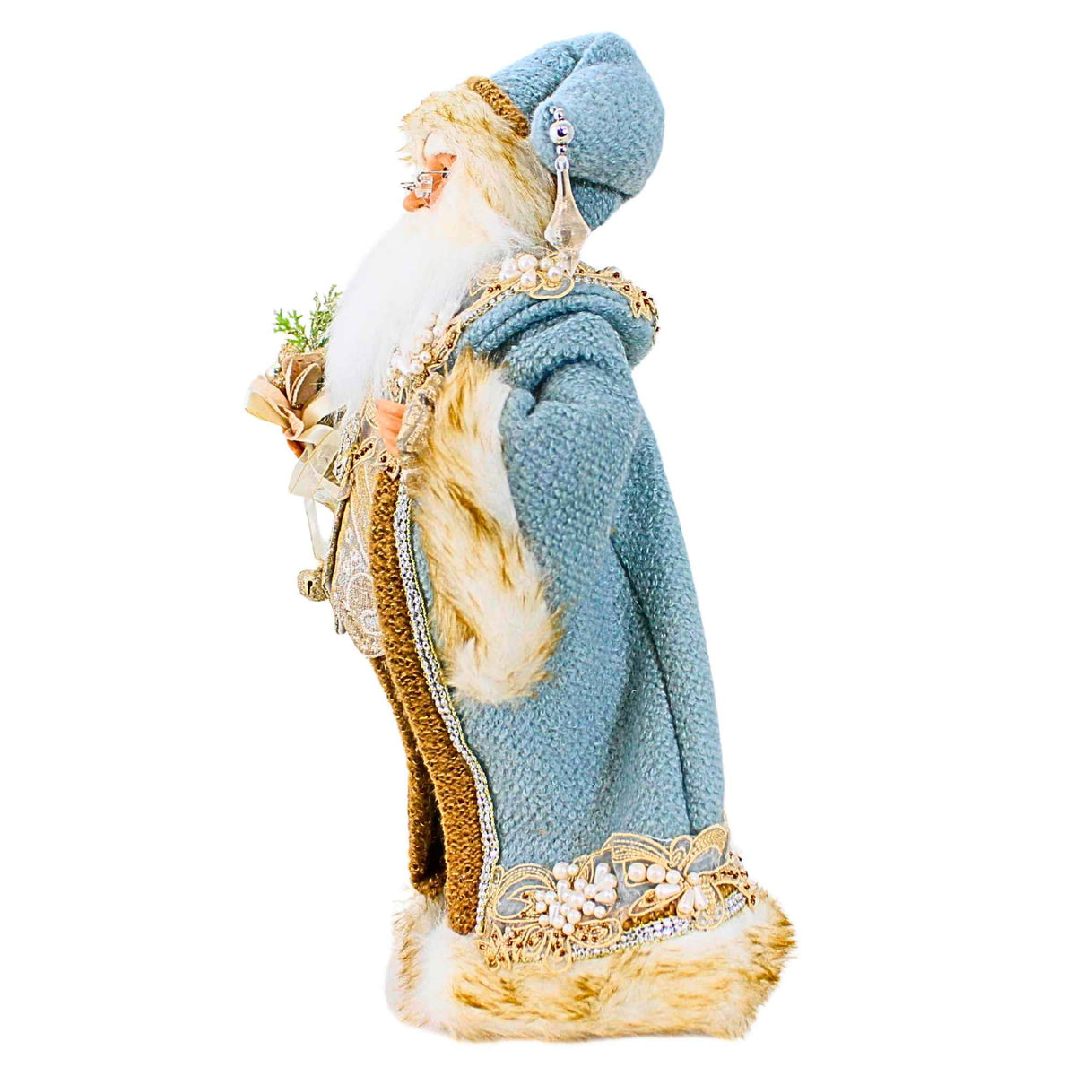 Karen Didion Tiffany Blue Santa - - SBKGifts.com