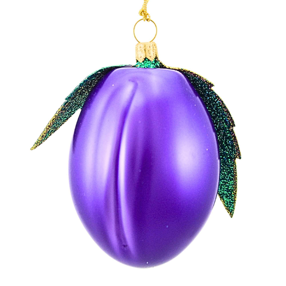 De Carlini Italian Ornaments Victoria Plum - - SBKGifts.com