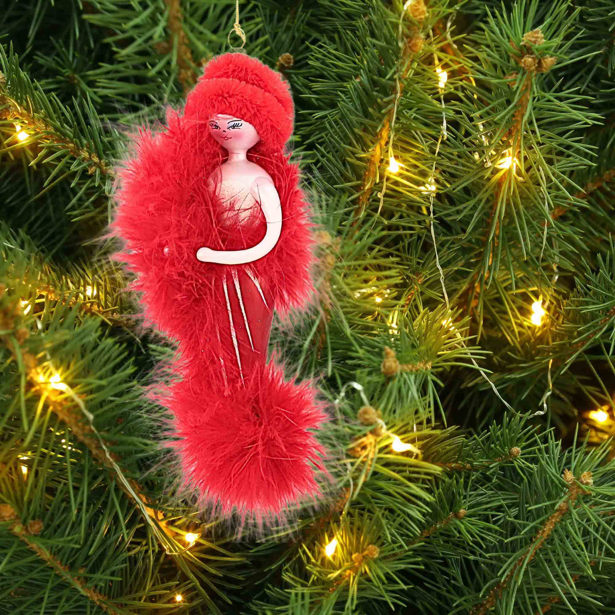 De Carlini Italian Ornaments Red Hot Roxie - - SBKGifts.com
