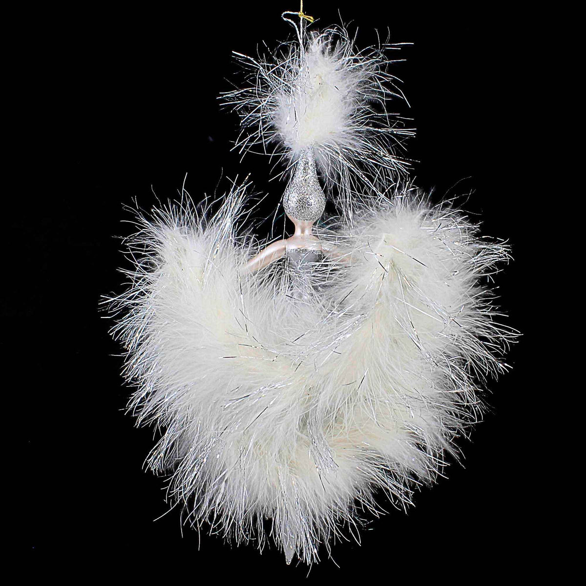 De Carlini Italian Ornaments Silver Stardust - - SBKGifts.com