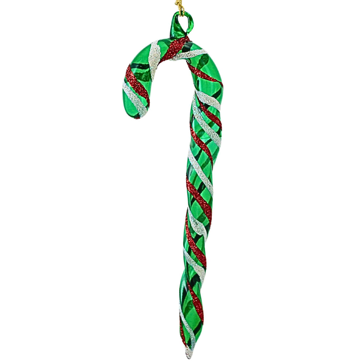 De Carlini Italian Ornaments Christmas Candy Cane - - SBKGifts.com
