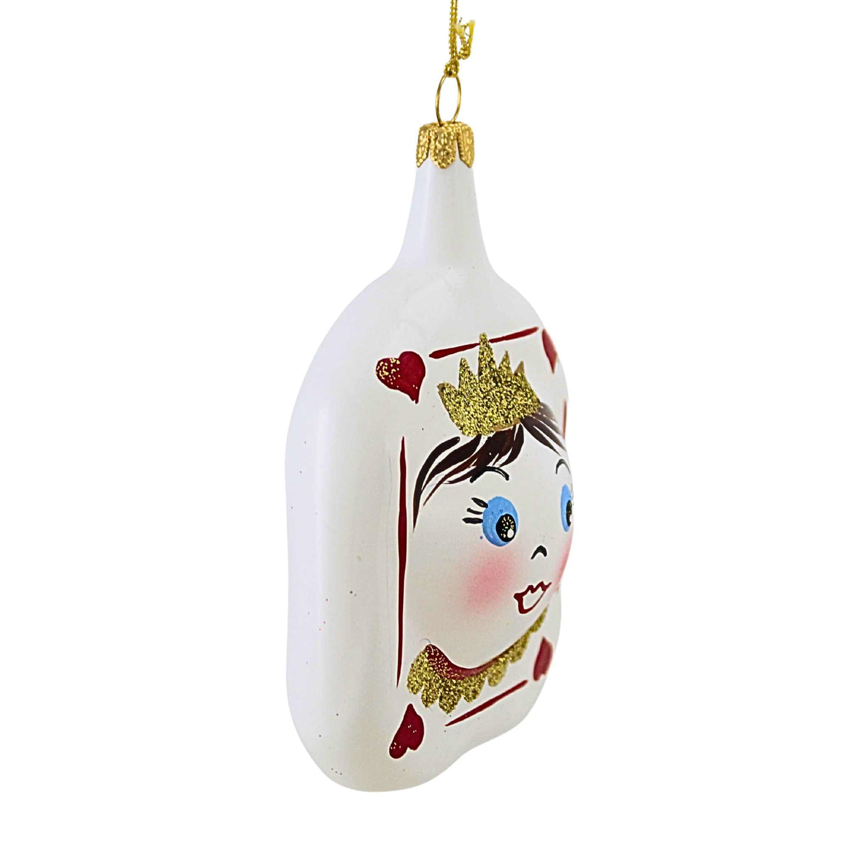 De Carlini Italian Ornaments Queen Of Hearts - - SBKGifts.com