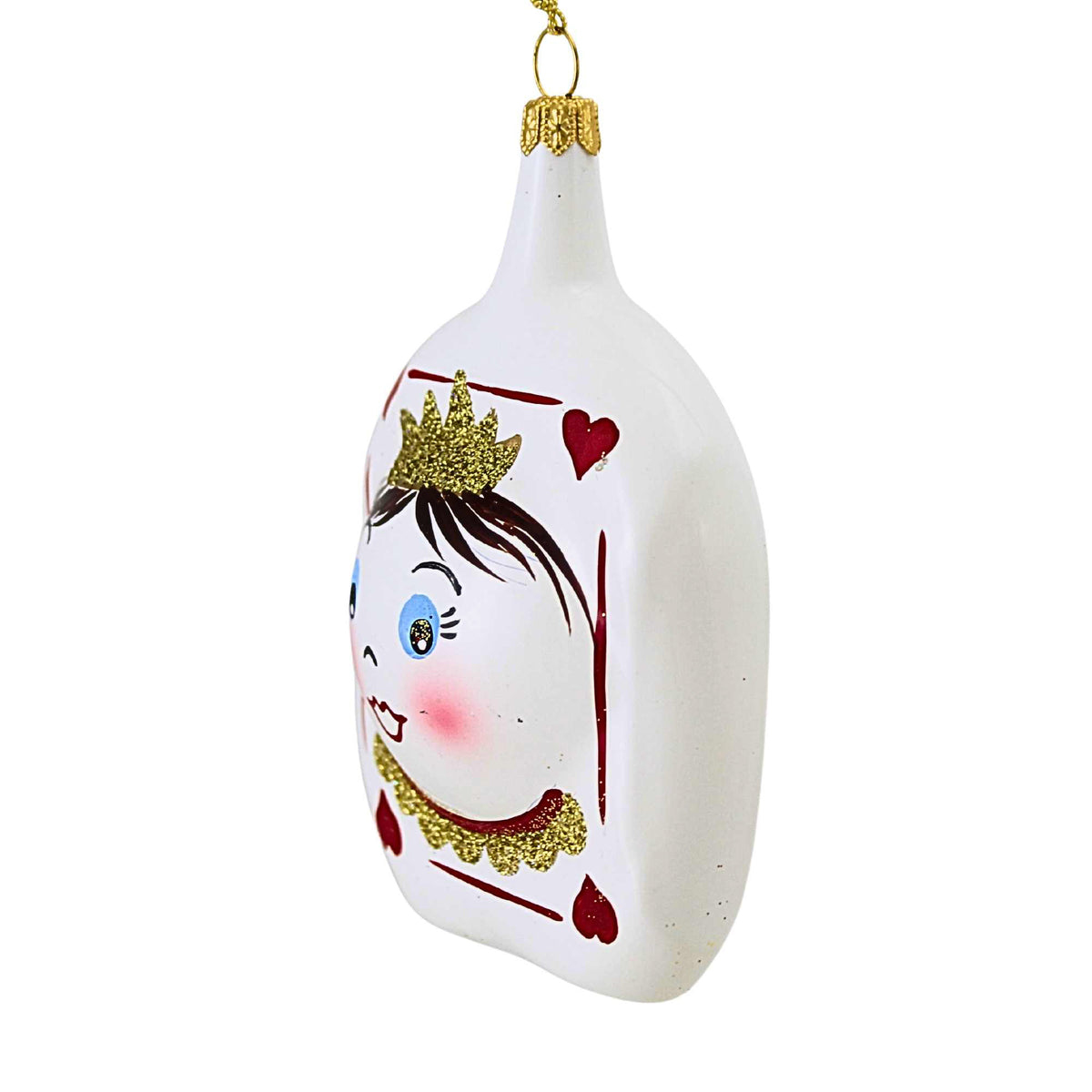 De Carlini Italian Ornaments Queen Of Hearts - - SBKGifts.com