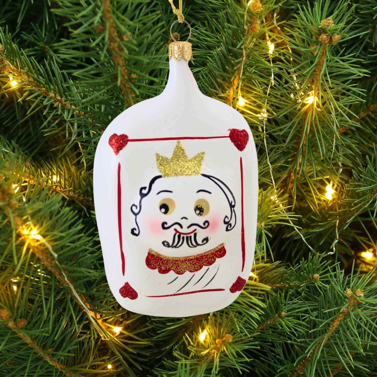 De Carlini Italian Ornaments King Of Hearts - - SBKGifts.com