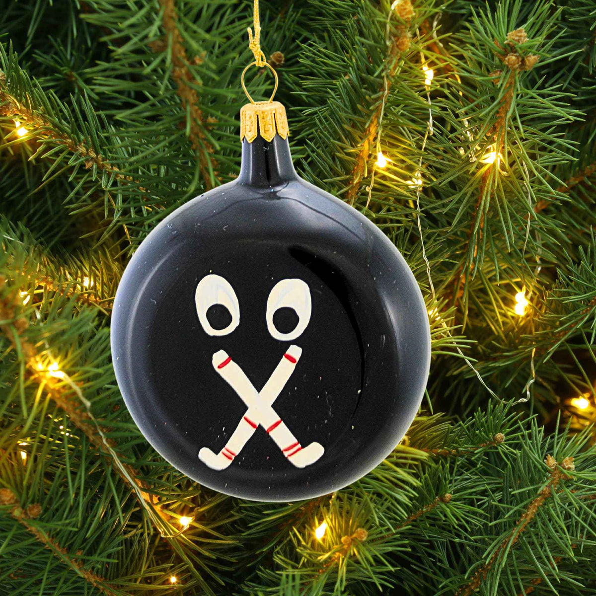 De Carlini Italian Ornaments The Puck Stops Here - - SBKGifts.com