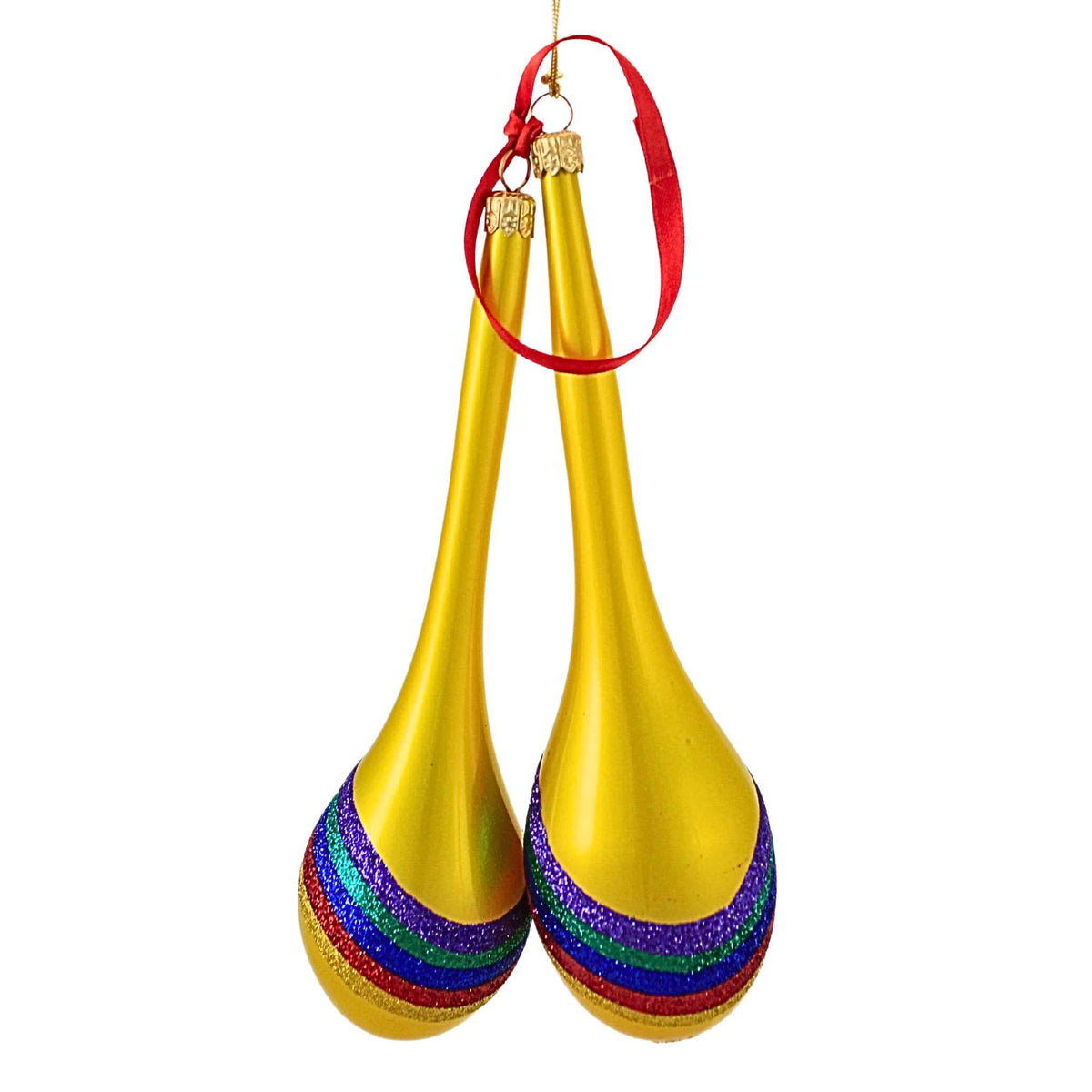 De Carlini Italian Ornaments Merry Maracas - - SBKGifts.com