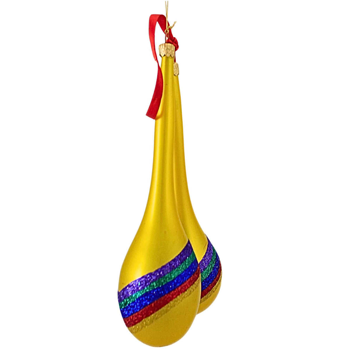 De Carlini Italian Ornaments Merry Maracas - - SBKGifts.com
