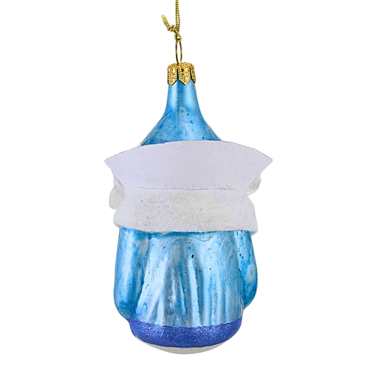 De Carlini Italian Ornaments Blue Noel St. Nick - - SBKGifts.com
