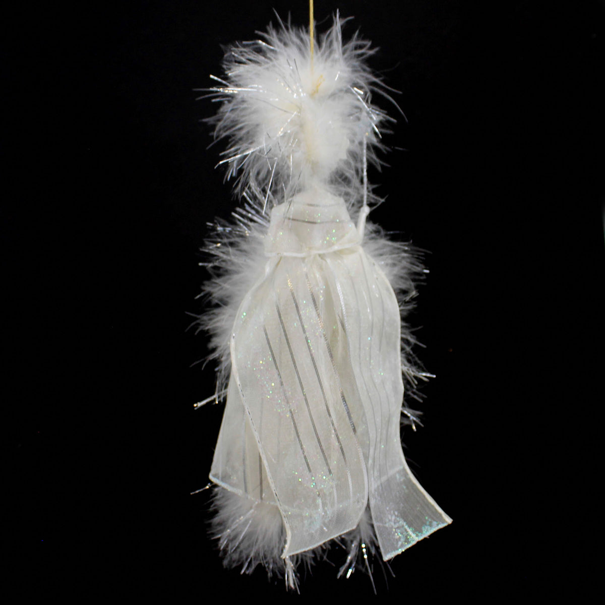 De Carlini Italian Ornaments Feathered Fashionista - - SBKGifts.com