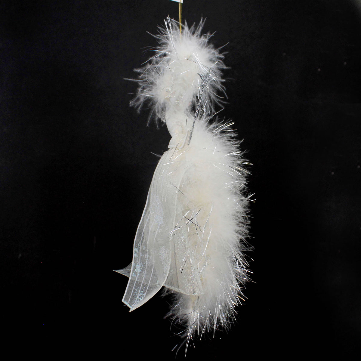 De Carlini Italian Ornaments Feathered Fashionista - - SBKGifts.com