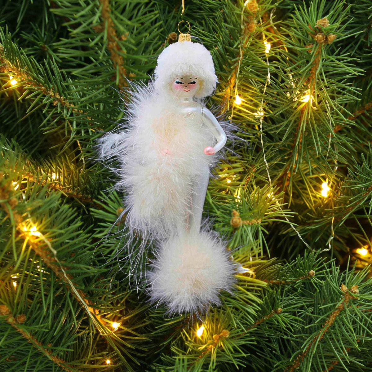 De Carlini Italian Ornaments Frosted Follies - - SBKGifts.com