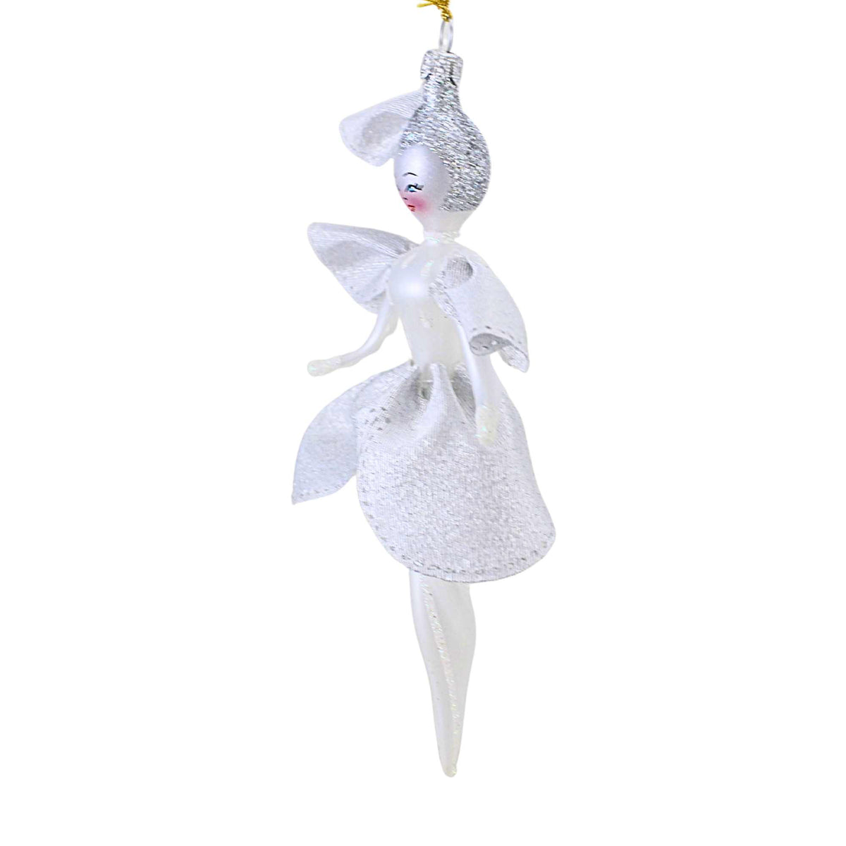 De Carlini Italian Ornaments Silver Bell Blossom - - SBKGifts.com