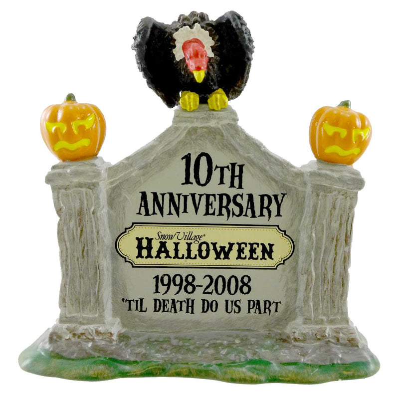 Department 56 Accessories Halloween 10Th Anniversary Sign 805026 (6742)
