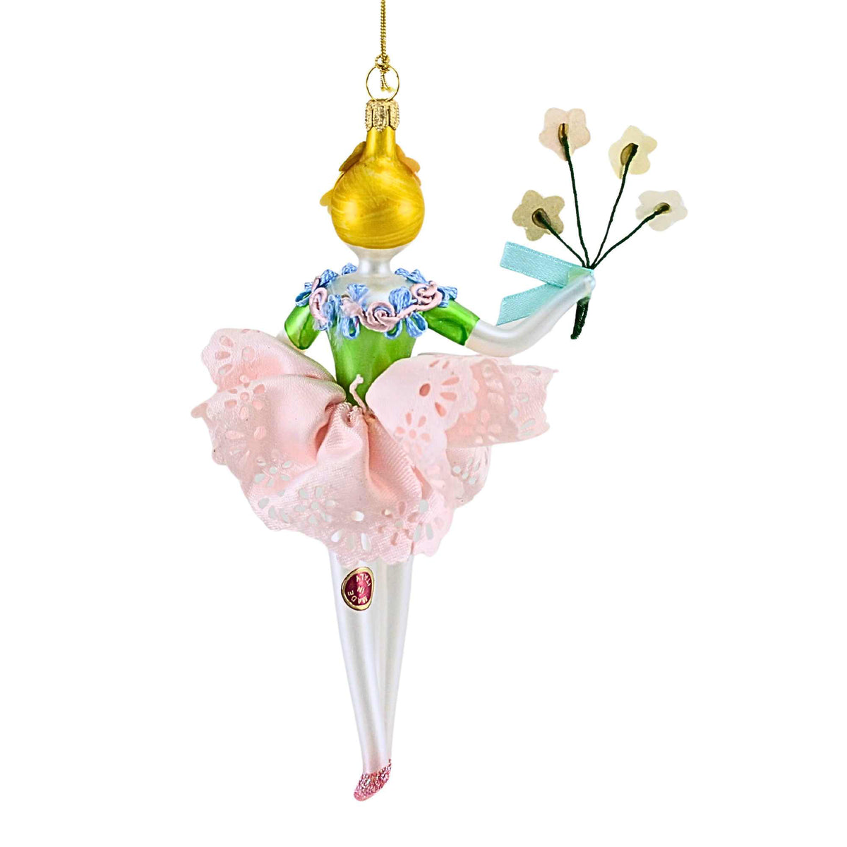 De Carlini Italian Ornaments Pansy Parade - - SBKGifts.com