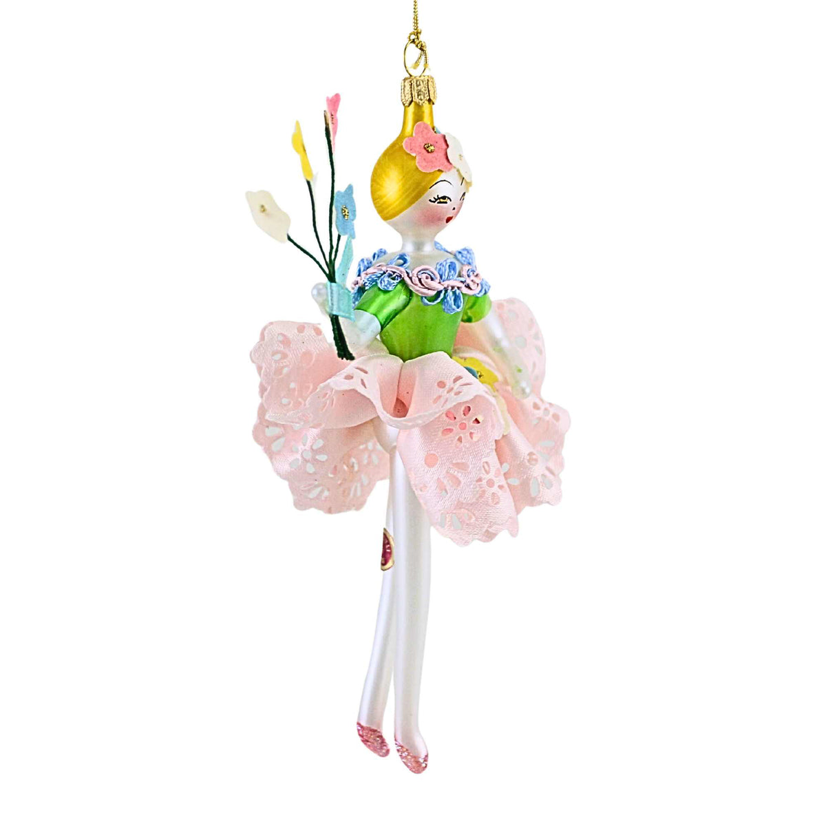 De Carlini Italian Ornaments Pansy Parade - - SBKGifts.com