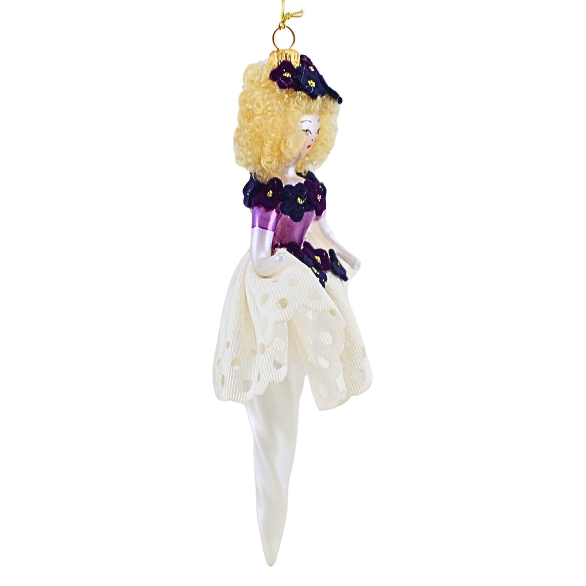 De Carlini Italian Ornaments Petunia Twirl - - SBKGifts.com