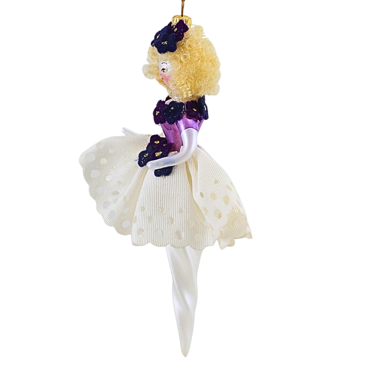 De Carlini Italian Ornaments Petunia Twirl - - SBKGifts.com