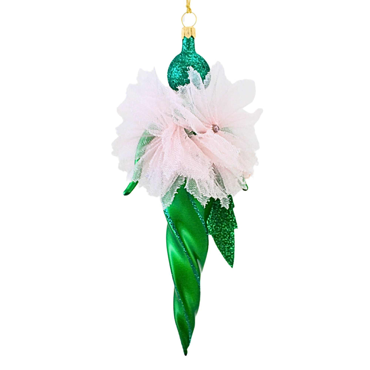 De Carlini Italian Ornaments Passion Flower Pixie - - SBKGifts.com