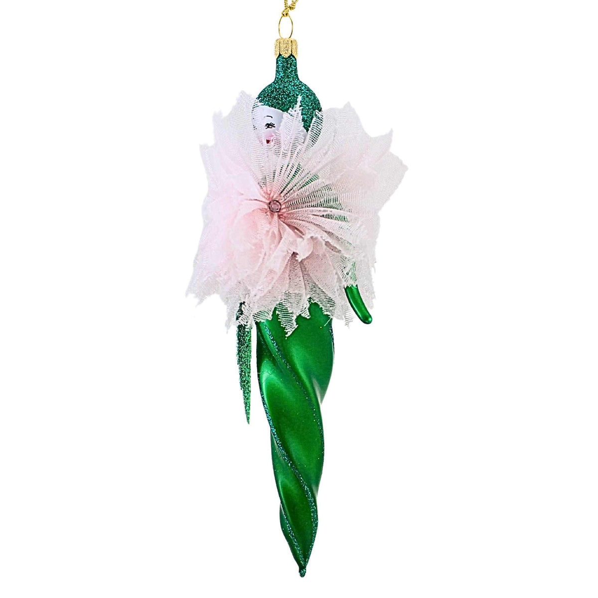 De Carlini Italian Ornaments Passion Flower Pixie - - SBKGifts.com