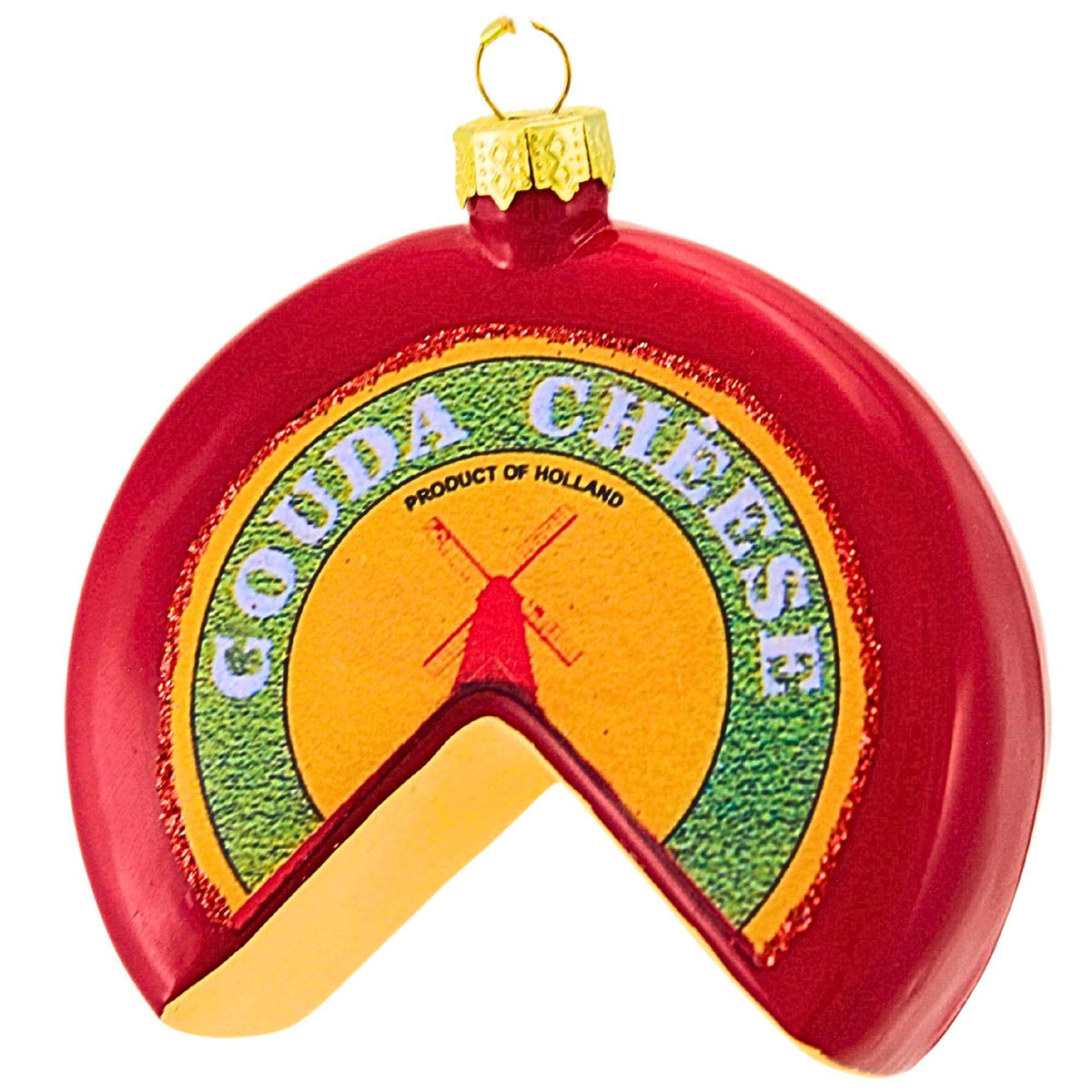 67468 Gouda Cheese Wheel Ornament GO6750