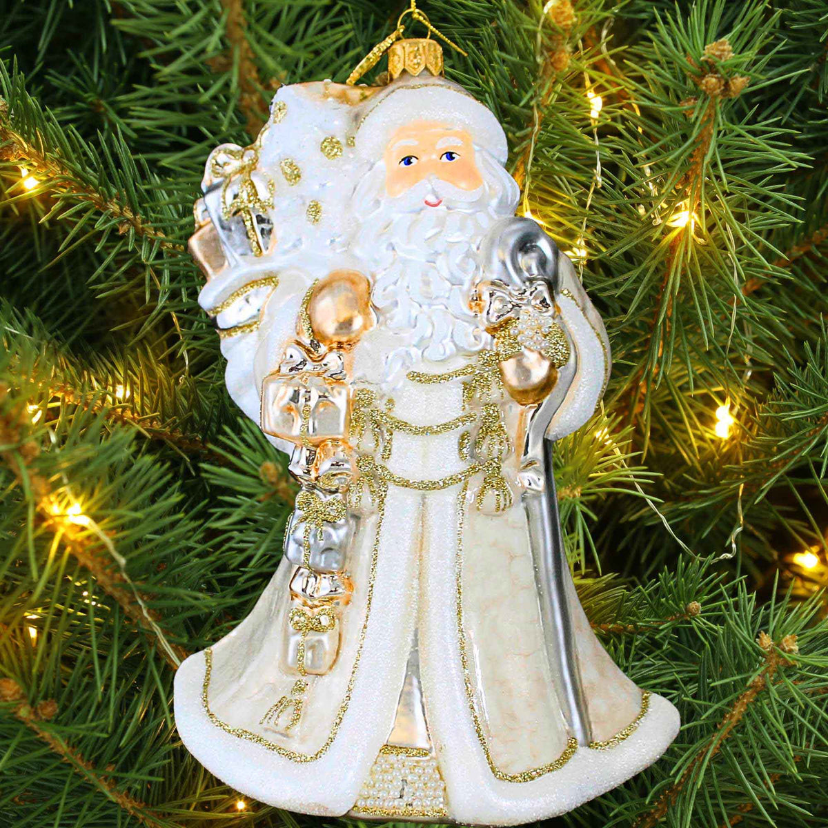 Huras Family Cloud Dancer Santa With Presents - - SBKGifts.com