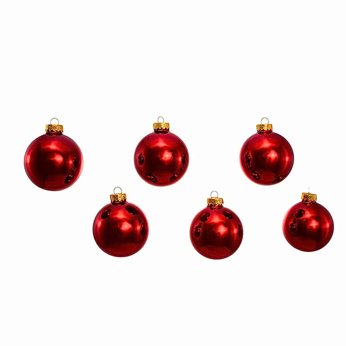 67480 65Mm Glass Shiny Red Ball Ornaments GG0100
