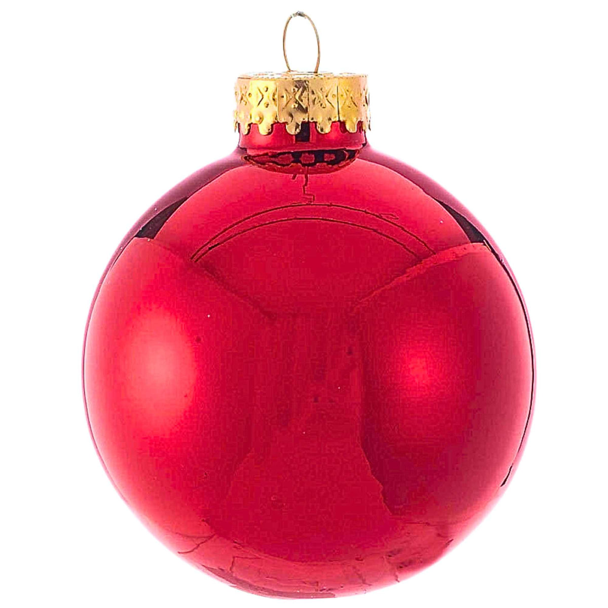 Kurt S. Adler 65Mm Glass Shiny Red Ball Ornaments - - SBKGifts.com