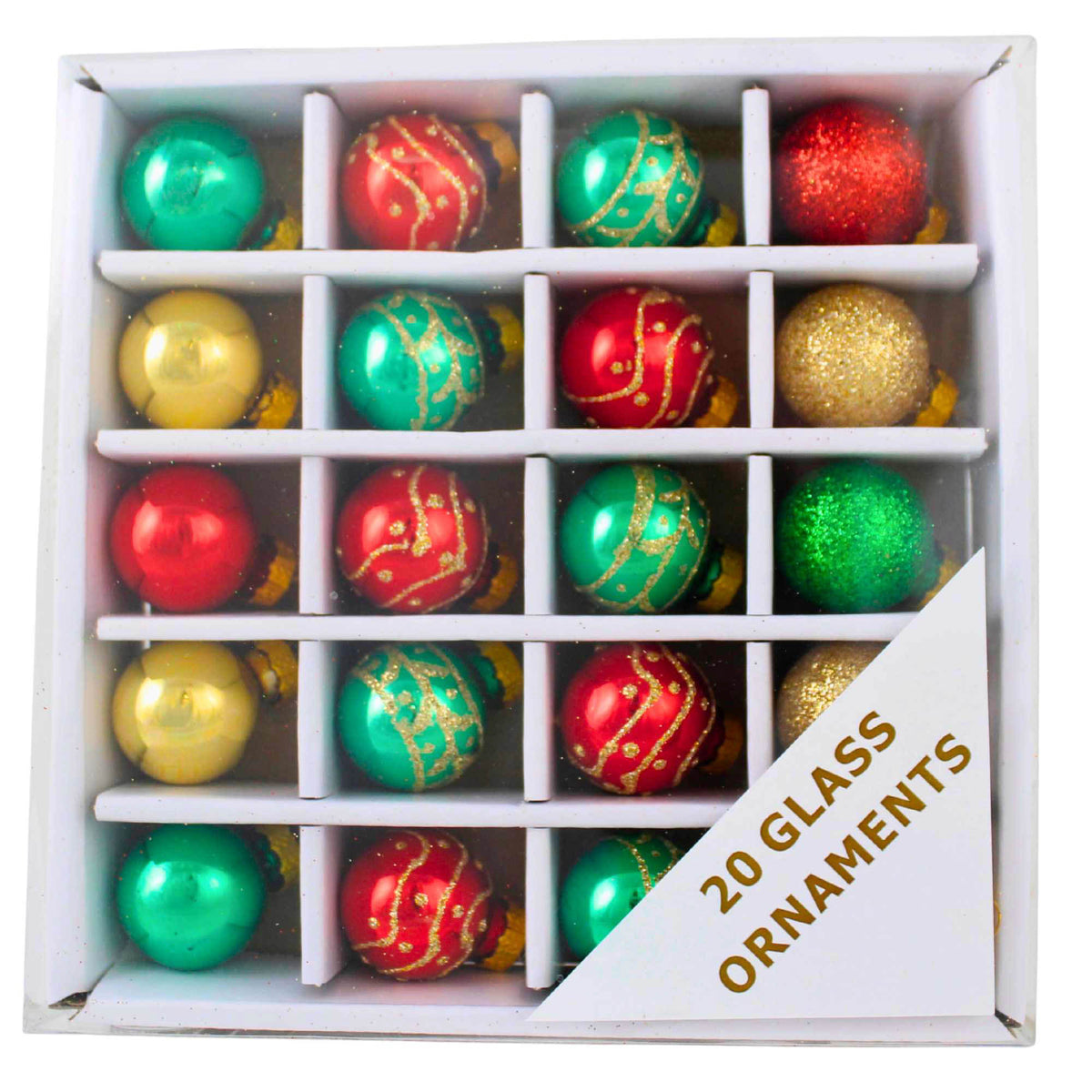 Kurt S. Adler 25Mm Miniature Glass Ball Ornaments - - SBKGifts.com
