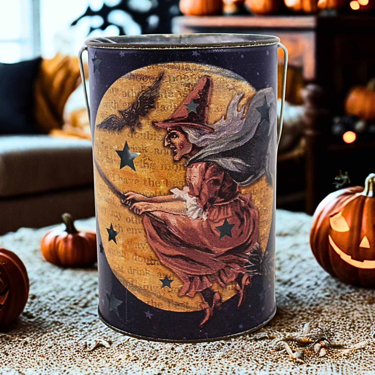 Primitives By Kathy Midnight Witch Lantern - - SBKGifts.com