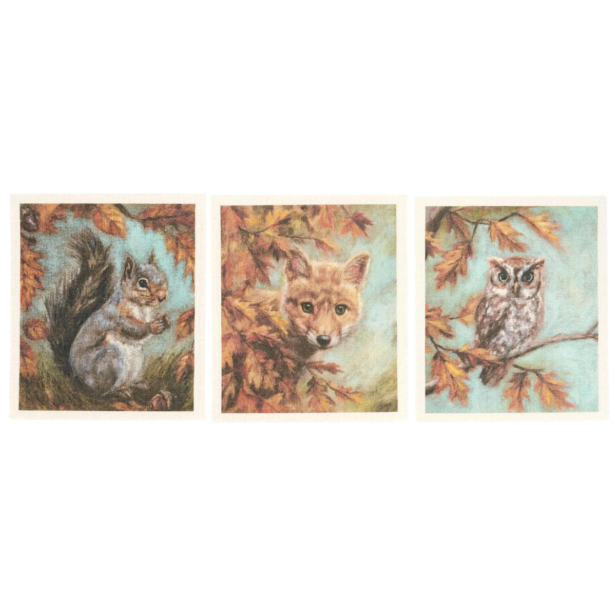 Primitives By Kathy Fall Woods Swedish Cloth Set - - SBKGifts.com