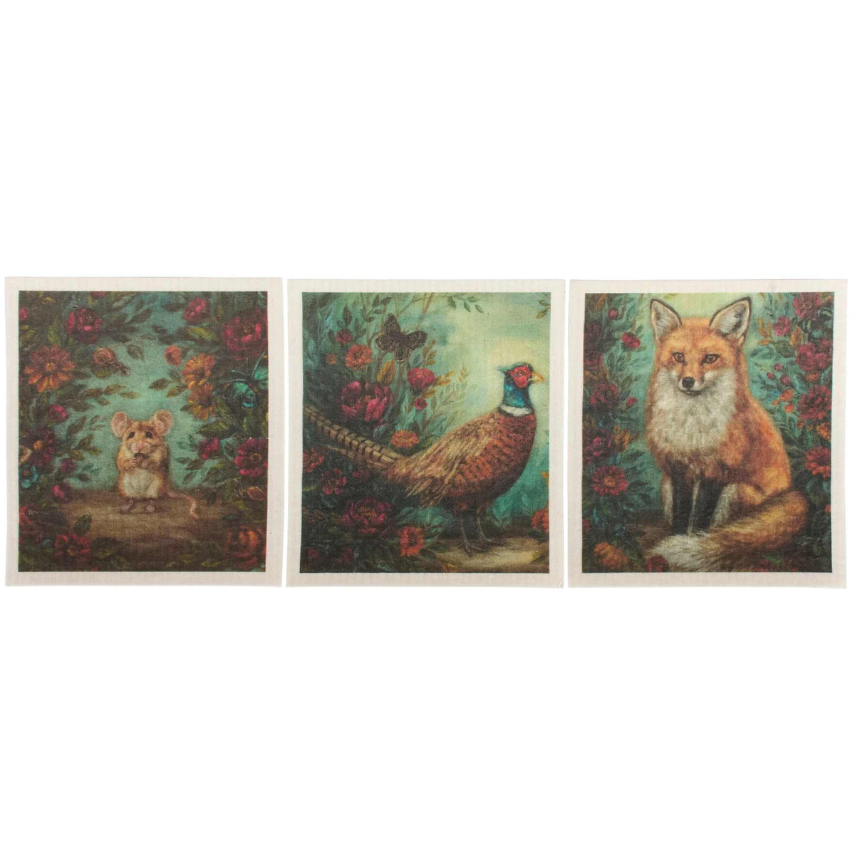 Primitives By Kathy Fall Woodland Swedish Cloth Set - - SBKGifts.com