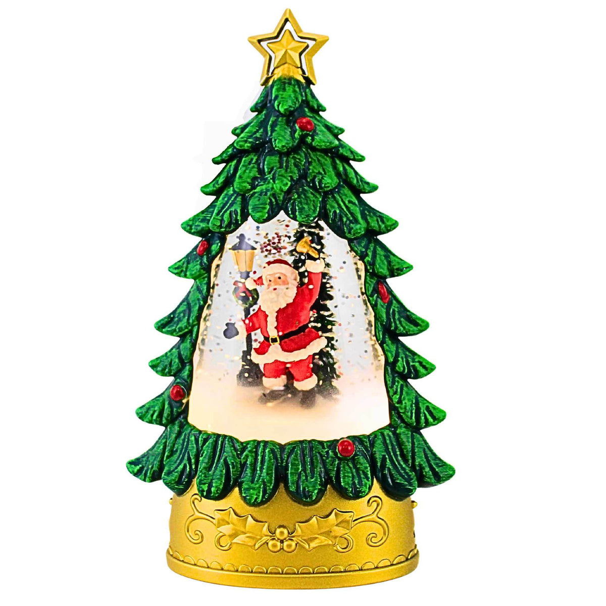 67520 Lighted Swirl Mini Tree With Santa Scene 139249
