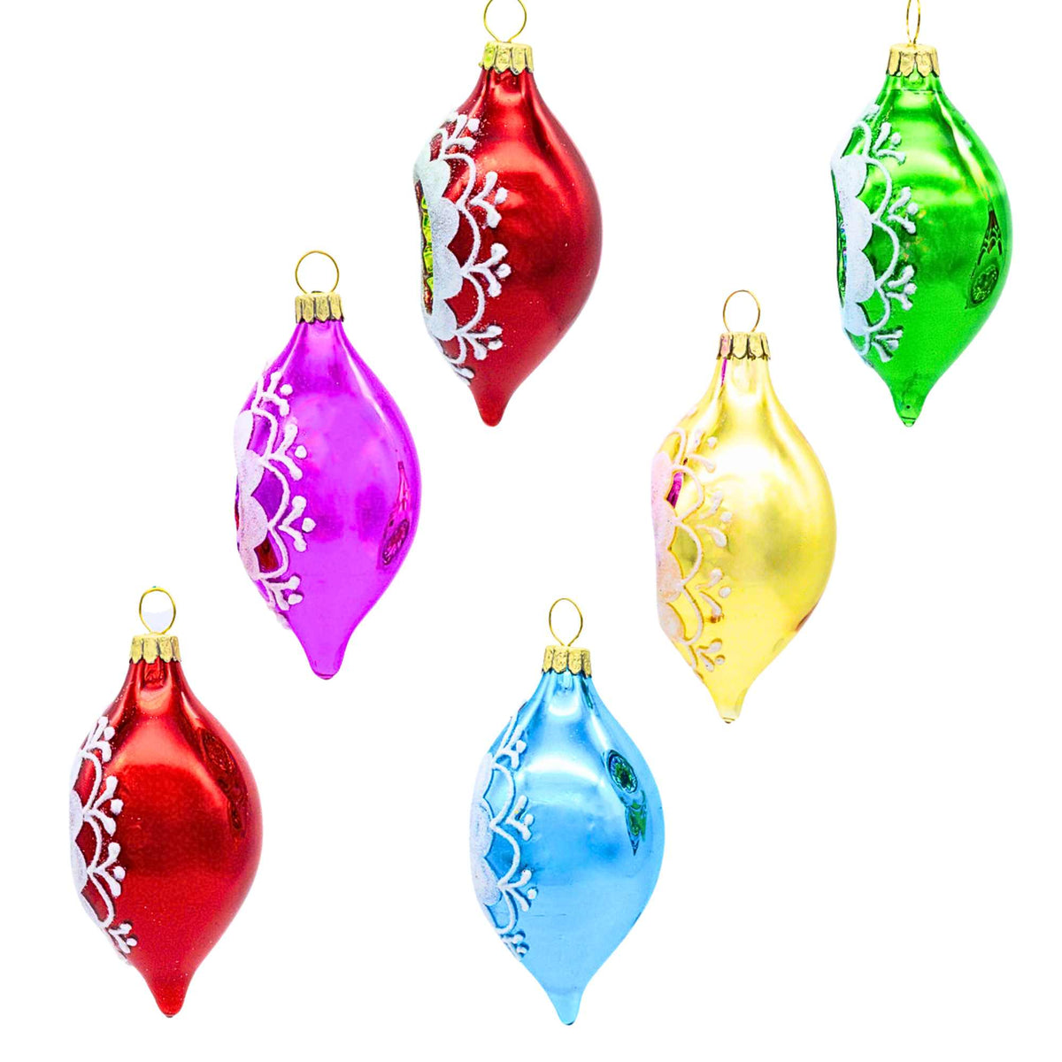 Kurt S. Adler Multicolor Reflector Drop Ornaments - - SBKGifts.com