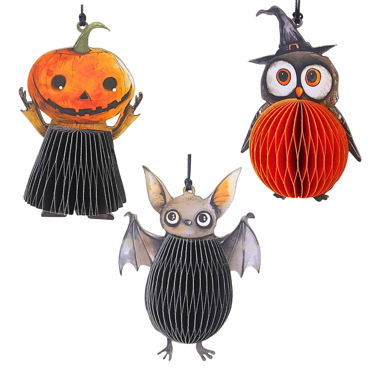 67597 Honeycomb Halloween Icon Ornaments MH205418