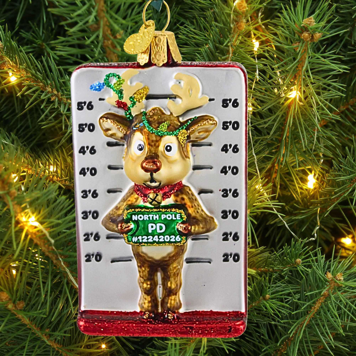 Old World Christmas Reindeer Mugshot - - SBKGifts.com