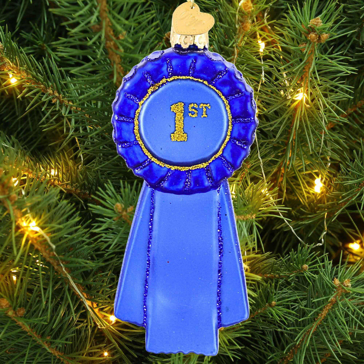 Old World Christmas Blue Ribbon - - SBKGifts.com
