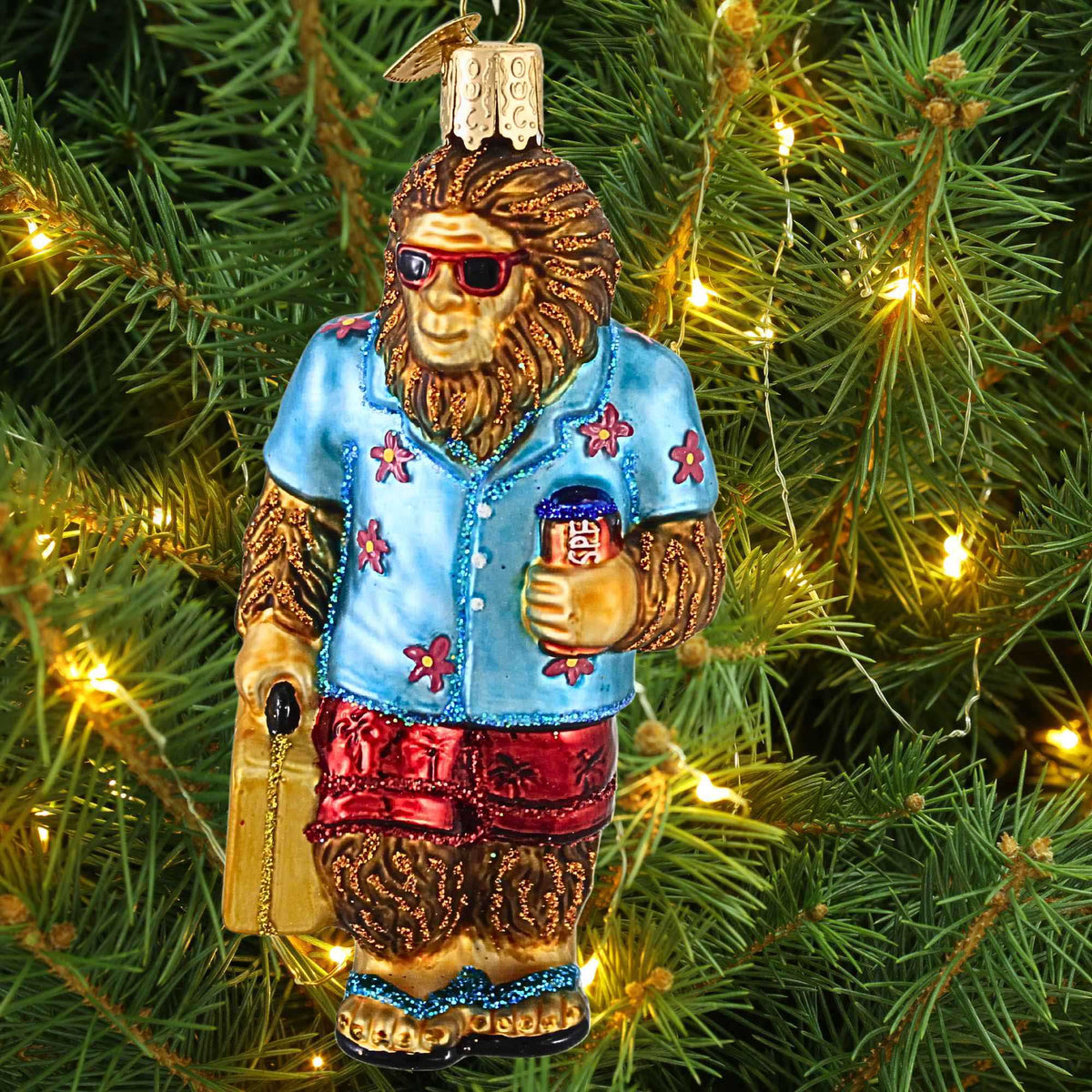 Old World Christmas Sasquatch Gone Tropics - - SBKGifts.com