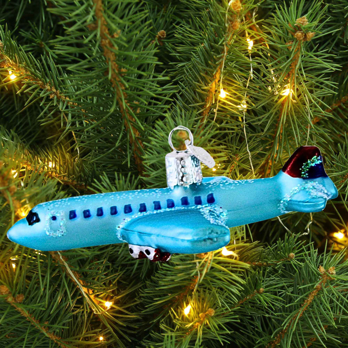 Old World Christmas Passenger Plane - - SBKGifts.com