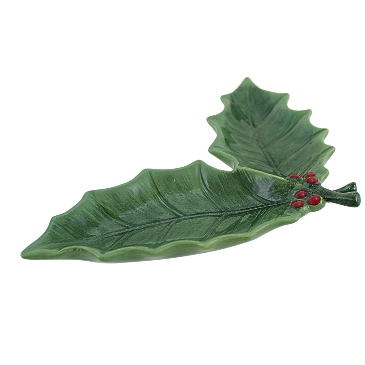 Roman Holly Leaf Trinket Dish - - SBKGifts.com